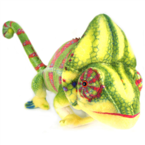 Chamille The Chameleon | 31 Inch Stuffed Animal Plush - Cowhide and Conchos