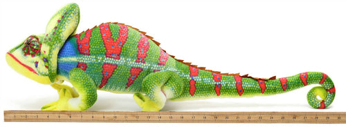 Chamille The Chameleon | 31 Inch Stuffed Animal Plush - Cowhide and Conchos