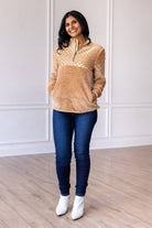 Checkered Half Zip Sherpa Pullover - Cowhide and Conchos
