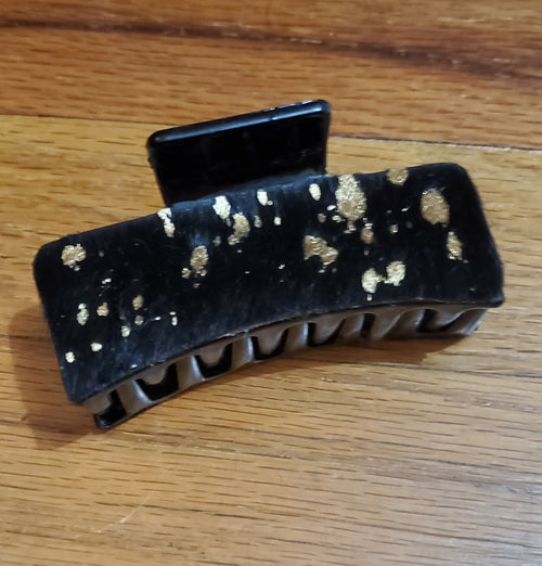 Cheeky's Hair on Hide Claw Clip - Cowhide and Conchos