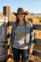 Chicken Raising & Jesus Praising T-Shirt | Soft Vintage Farm Life Graphic Tee - Cowhide and Conchos
