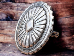 Classic concho western ring - Your simple comfortable everyday western ring - Cowhide and Conchos