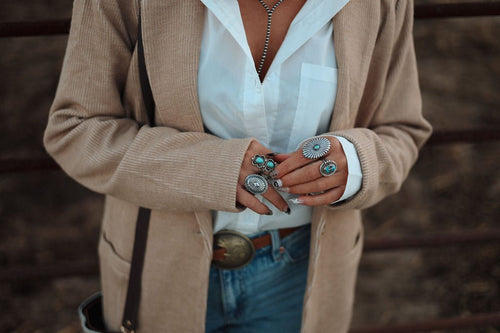 Classic White Button Down Shirt - Cowhide and Conchos