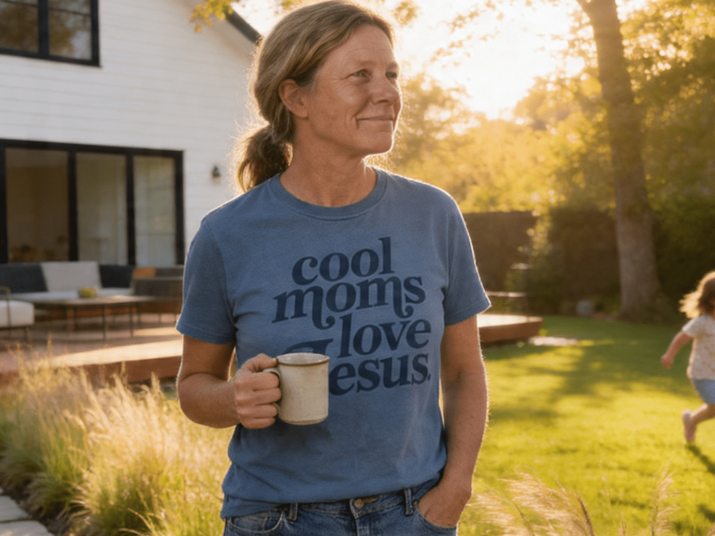 Cool Moms Love Jesus Graphic Tee | Western Faith Shirt - Cowhide and Conchos