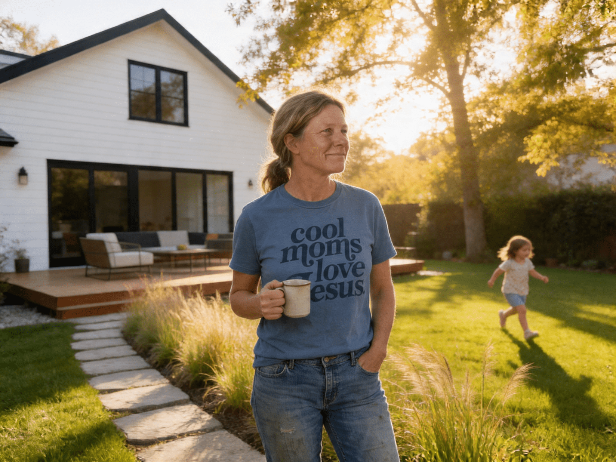 Cool Moms Love Jesus Graphic Tee | Western Faith Shirt - Cowhide and Conchos