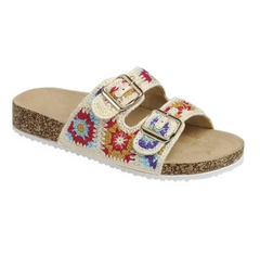 Colorful Crochet Double Strap Sandal