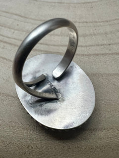 Cotton Candy Adjustable Ring by Navajo Artist Scott Skeets - Cowhide and Conchos