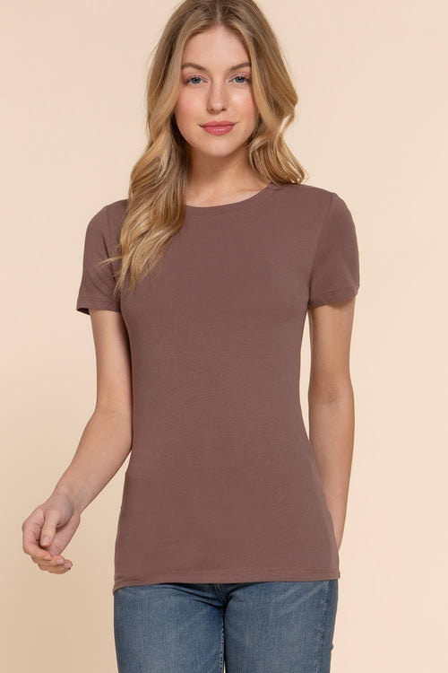Cotton Spandex Jersey Crew Neck - Cowhide and Conchos