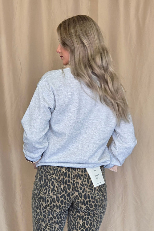 Cowboy Cheetah Crewneck Sweatshirt - Cowhide and Conchos