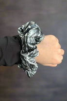 Coyote Call Scrunchie - Cowhide and Conchos