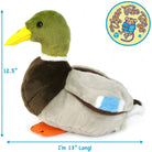 Dakota The Duck | 13 Inch Stuffed Animal Plush - Cowhide and Conchos