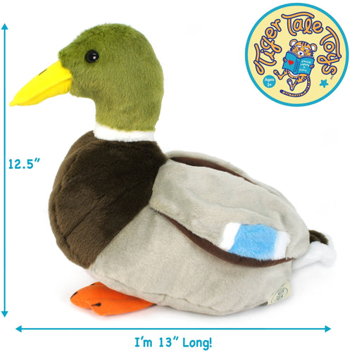 Dakota The Duck | 13 Inch Stuffed Animal Plush - Cowhide and Conchos
