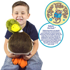 Dakota The Duck | 13 Inch Stuffed Animal Plush - Cowhide and Conchos
