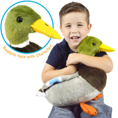 Dakota The Duck | 13 Inch Stuffed Animal Plush - Cowhide and Conchos