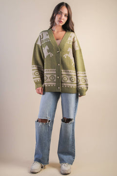 Desperado Western Cardigan - Cowhide and Conchos