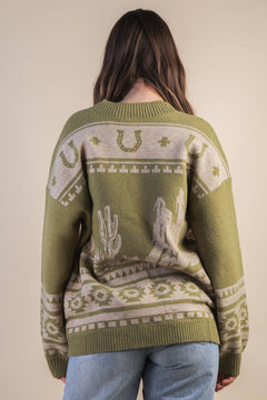 Desperado Western Cardigan - Cowhide and Conchos