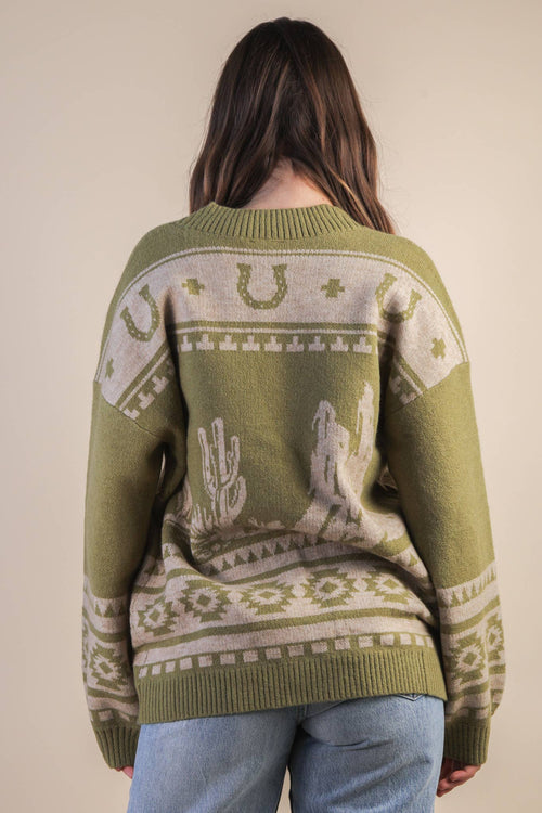 Desperado Western Cardigan - Cowhide and Conchos