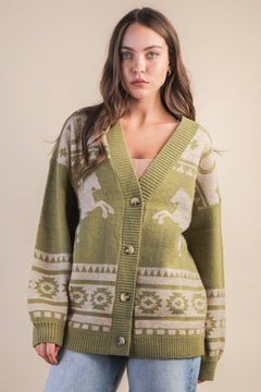 Desperado Western Cardigan - Cowhide and Conchos