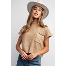 Devils Tower Ribbed Sweater Top - Red, Cream, Taupe, and Black - Cowhide and Conchos