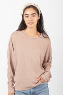 Dolman Sleeve Oversized Top - Wine - Small and Medium available - Cowhide and Conchos