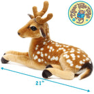 Dorbin The Deer | 21 Inch Stuffed Animal Plush - Cowhide and Conchos