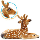 Dorbin The Deer | 21 Inch Stuffed Animal Plush - Cowhide and Conchos