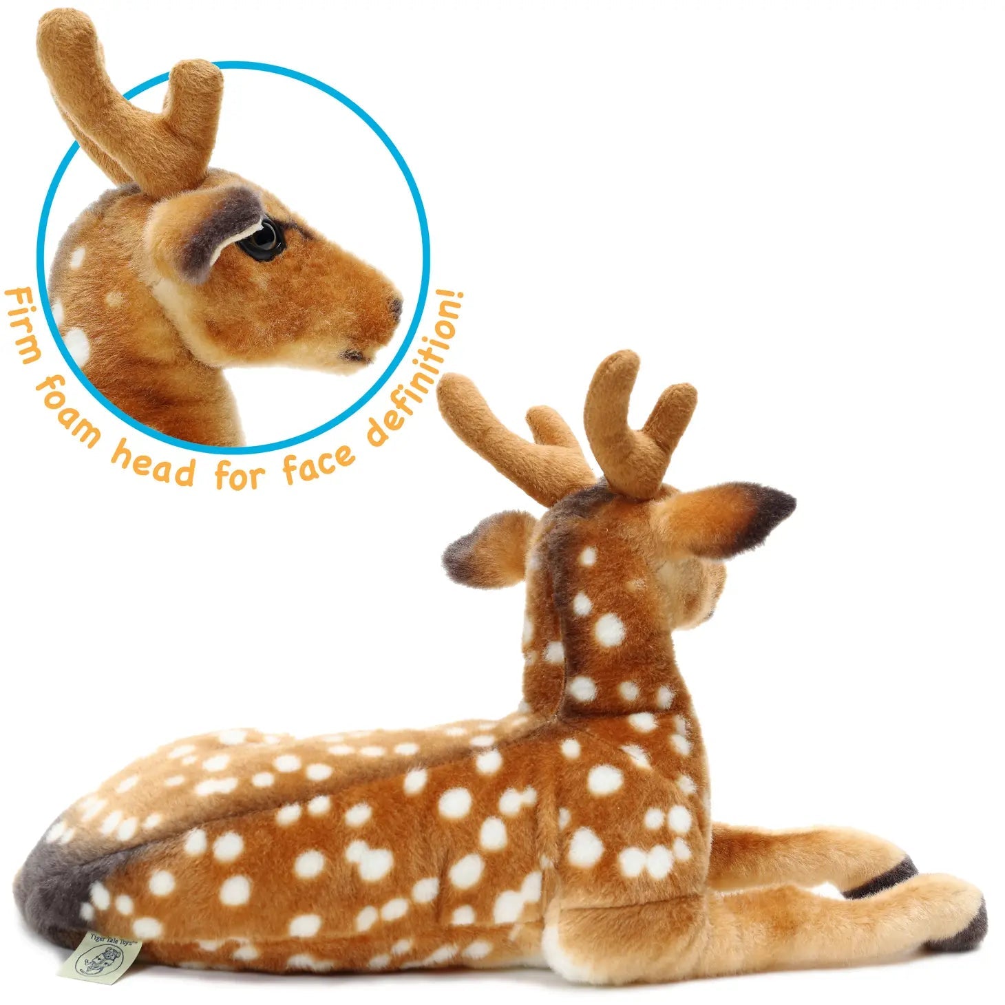 Dorbin The Deer | 21 Inch Stuffed Animal Plush - Cowhide and Conchos