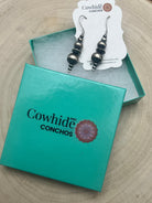 Dorinda Mariano Sterling Silver Navajo Pearl Earrings — 2 3/8 inch (Handcrafted by Navajo Artist) - Cowhide and Conchos