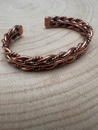 Elaine Tahe Copper Bracelet - Cowhide and Conchos