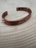 Elaine Tahe Copper Bracelet - Cowhide and Conchos