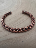 Elaine Tahe Copper Bracelet - Cowhide and Conchos