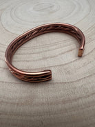 Elaine Tahe Copper Bracelet - Cowhide and Conchos