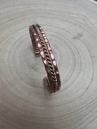 Elaine Tahe Copper Bracelet - Cowhide and Conchos
