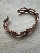 Elaine Tahe Copper Bracelet - Cowhide and Conchos