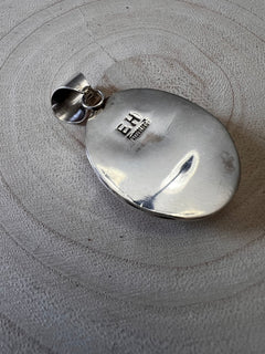Ernest Hawthorne Spiny Oyster & Sterling Silver Pendant - Cowhide and Conchos