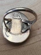 Ernest Hawthorne Spiny Oyster & Sterling Silver Ring - Size 8 - Cowhide and Conchos