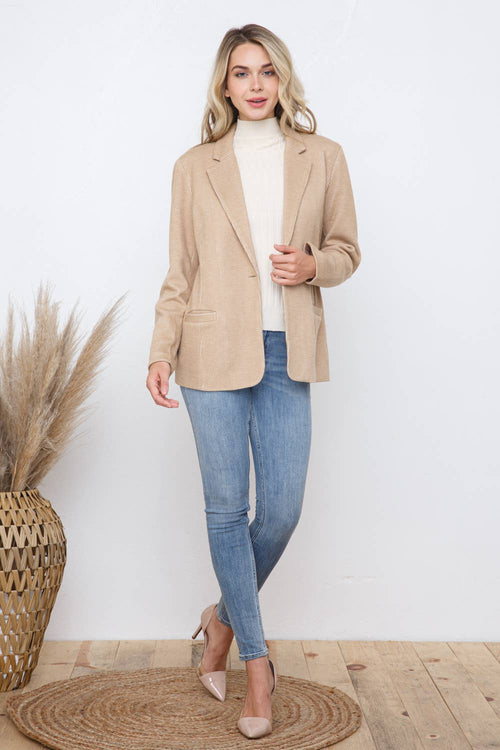 Soft Corduroy Single Button Blazer