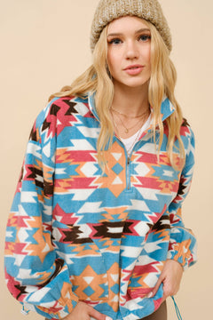 Santa Fe Fleece Zip Up Pullover