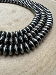 Fashion 3 Strand Saucer Pearl Necklace - 22 inch + 3 - Cowhide and Conchos