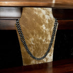 Faux Pearl Necklace - 60 inch! - Cowhide and Conchos