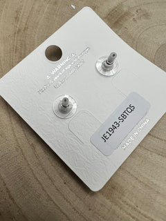 Faux Turquoise Cluster Post Earrings - 1 inch drop - Cowhide and Conchos