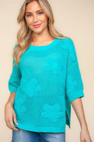 Floral Crochet Sweater Top - Cowhide and Conchos