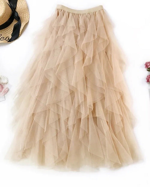 French Vanilla Tulle Skirt - Clearance Sale - Cowhide and Conchos