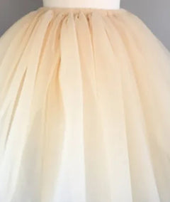 French Vanilla Tulle Skirt - Clearance Sale - Cowhide and Conchos
