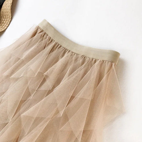 French Vanilla Tulle Skirt - Clearance Sale - Cowhide and Conchos