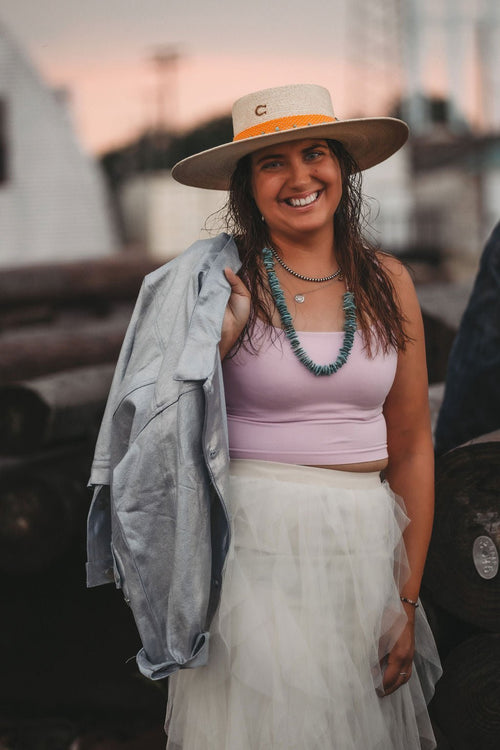 French Vanilla Tulle Skirt - Clearance Sale - Cowhide and Conchos