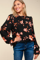 Frilled Neck Blouse - Cowhide and Conchos
