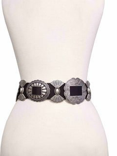Fully Packed Concho Wide - Width Western Belt - Cowhide and Conchos