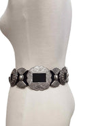 Fully Packed Concho Wide - Width Western Belt - Cowhide and Conchos