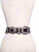 Fully Packed Concho Wide - Width Western Belt - Cowhide and Conchos